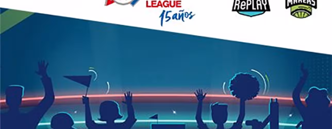 Cartel promocional de los 15 años de First Lego League