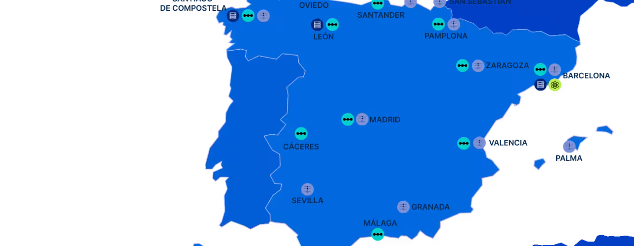 Mapa del equipo de Quantum Spain